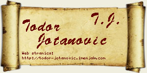 Todor Jotanović vizit kartica